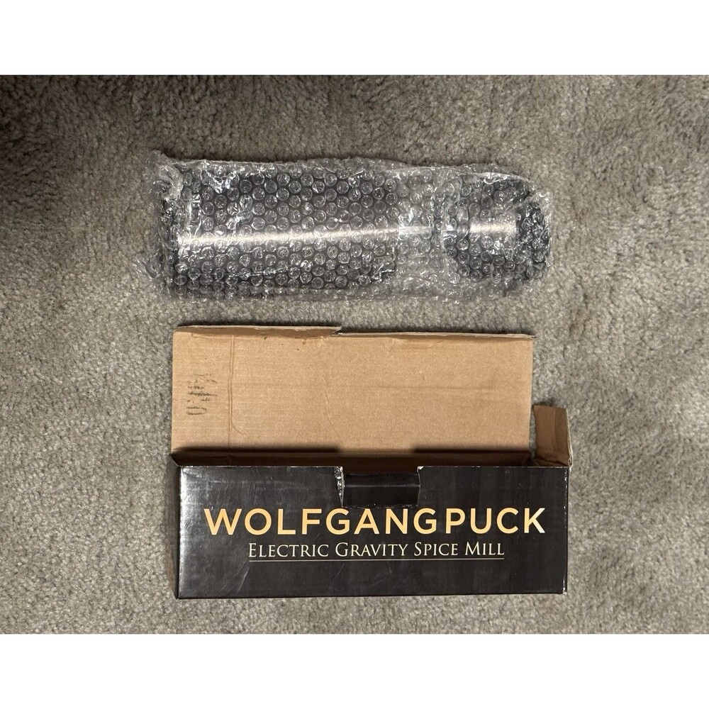 Black Wolfgang Puck Electric Gravity Spice Mill 7.75" New